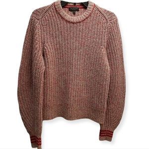 RAG & BONE Red Cheryl Crew Neck Sweater Size S